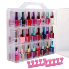 Portable Nail Polish Organizer, Clear Double Side Nail Polish Holder,Gel Nail...