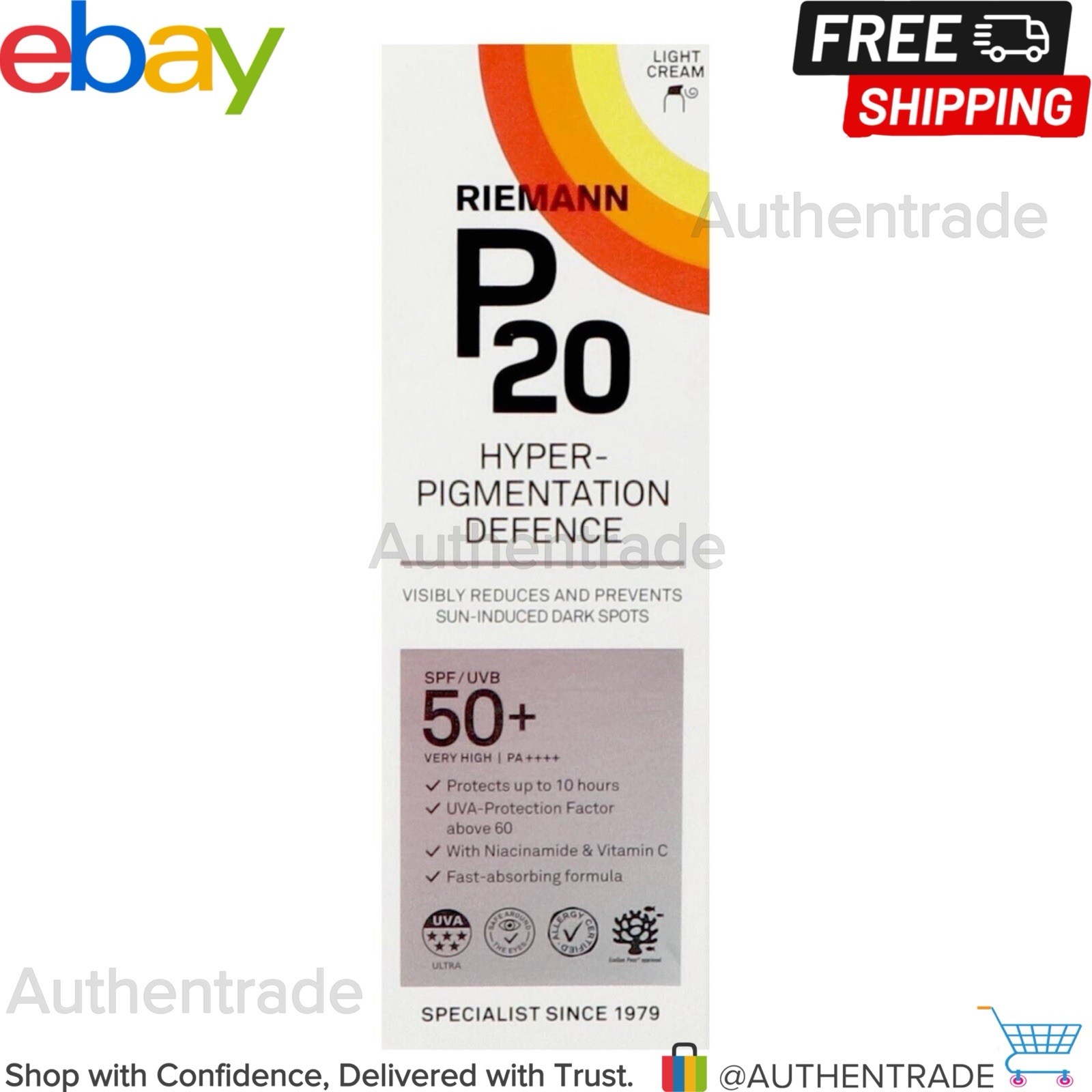 Riemann P20 Dark Sun Protection Hyperpigmentation Defense Face Spf 50+ 50G - Image 5