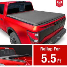 Soft Roll-up Tonneau Cover for 2017-2024 Nissan Titan 5.5' Bed