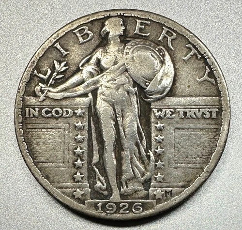 1926 STANDING LIBERTY QUARTER  NICE DETAIL #1739