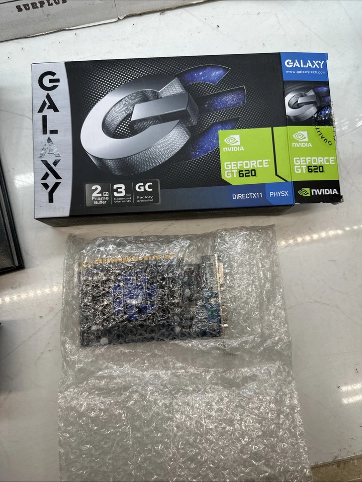 Galaxy Nvidia GT 620 PCIe 2.0 Graphics Card DVI VGA 64-Bit - Image 2 of 2