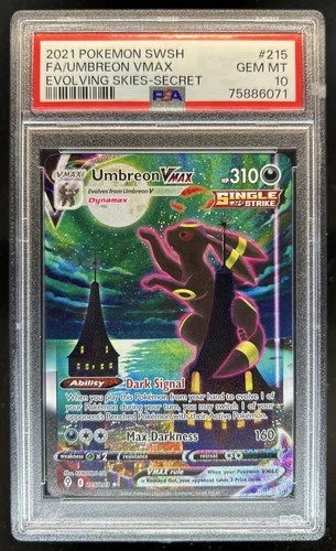 2021 Pokemon SWSH Evolving Skies Umbreon VMAX #215/203 PSA 10 GEM MINT