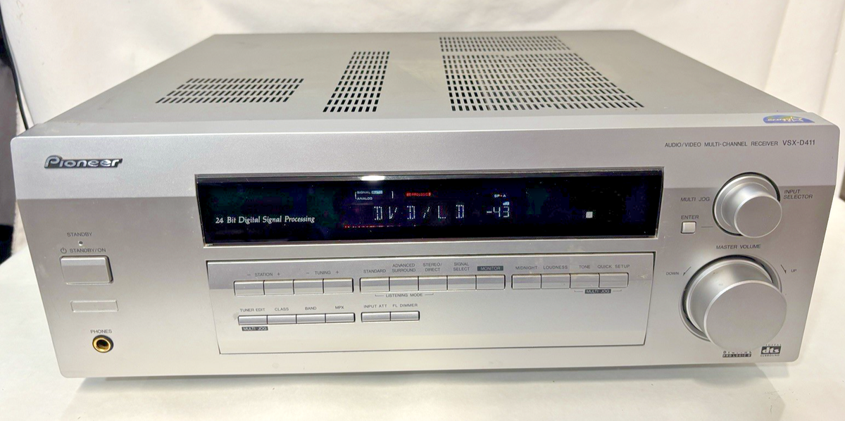 Pioneer VSX-D411-S 260W A/V Surround Receiver 5.1 Channel Silver