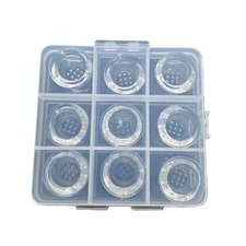 ( Pack of 9 ) 9-Hole Glass Bowl for Silicone Smoking Pipe Glass Replacement Bowl