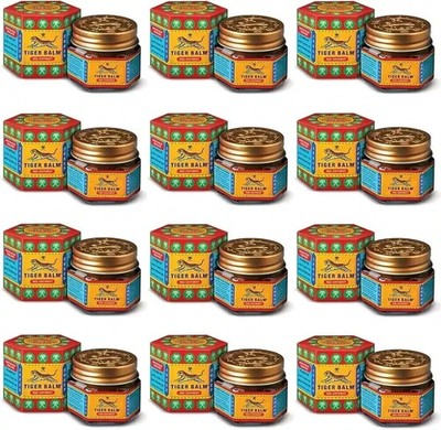 Tiger Balm (Red) Super Strength Pain Relief Ointment 21ml (pack of 12) free ship