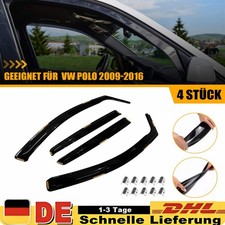 4x Regenabweiser für VW Polo 2009-2016 Seitenscheiben Fensterkanal UV-beständig