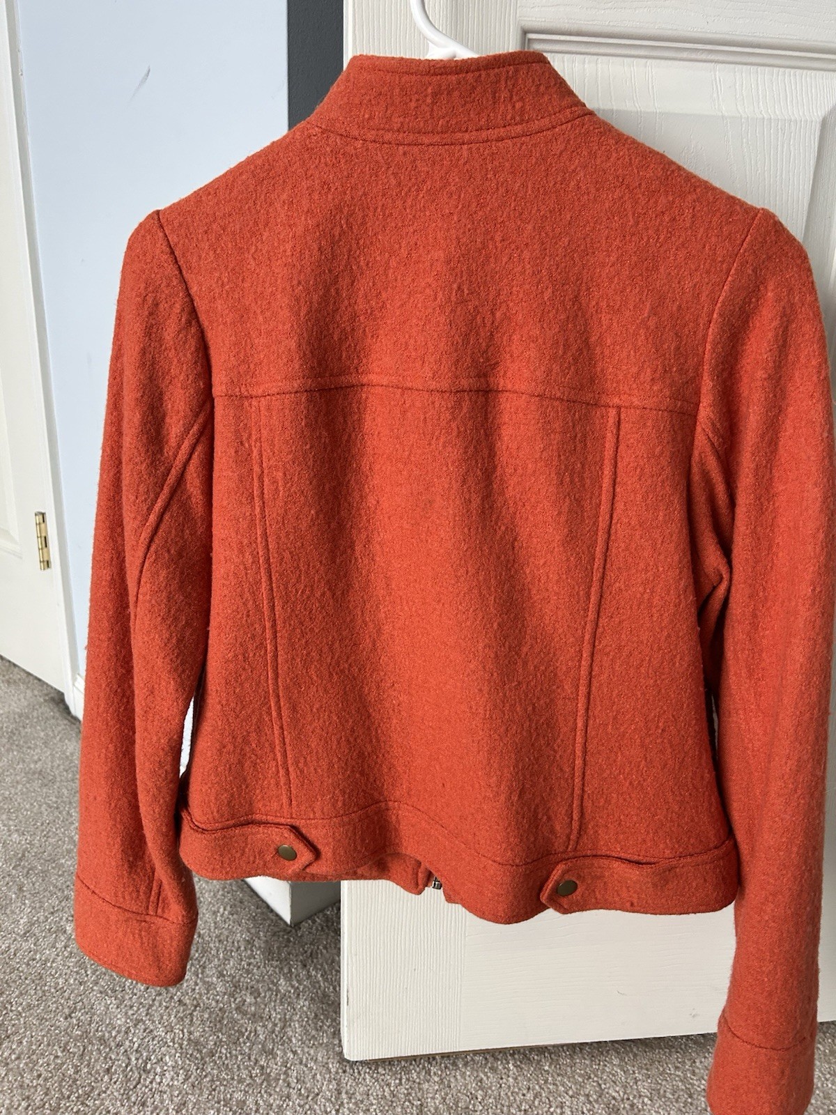 Relativity Women's Orange Zip Collared Jacket But… - image 2