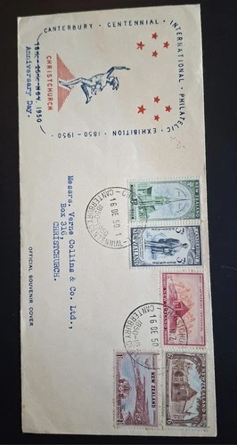 New Zealand 1950 CANTERBURY CENTENNIAL FIRST DAY COVER