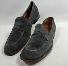 FRYE Shoes Mens 11.5D Penny Suede Leather Loafer Casual Slip On Black