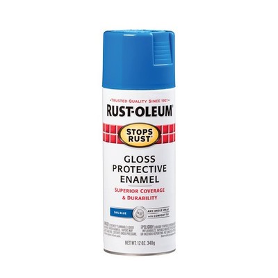 Rust-Oleum 7724830 Stops Rust Spray 12 Ounce (Pack of 1), Gloss Sail Blue 