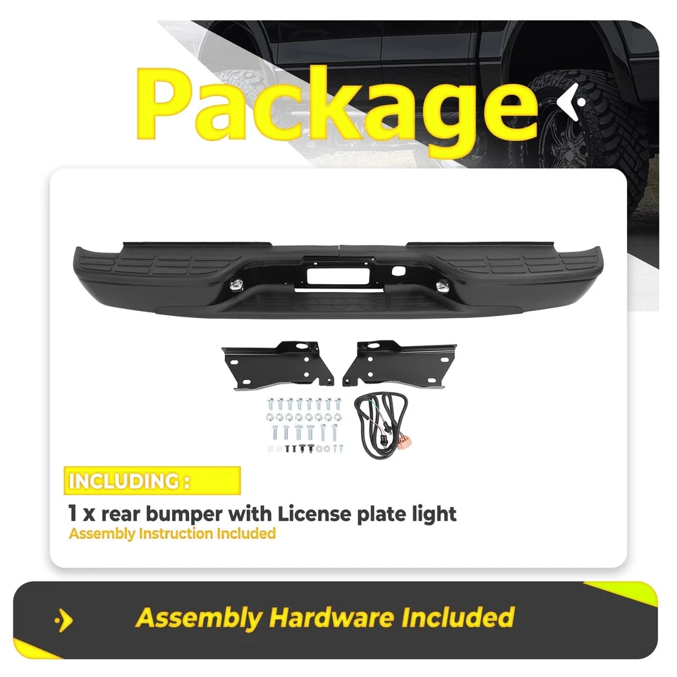 For Chevrolet Silverado GMC Sierra 2500HD/3500HD 1999-2007 Rear Bumper Assembly - Image 4 of 4