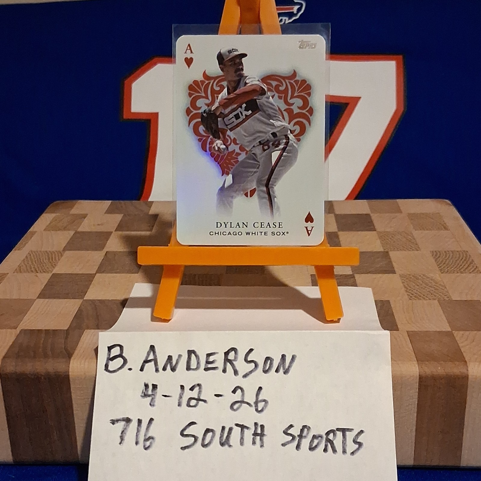 All Aces Dylan Cease Topps 2023 Series 1 Chicago White Sox Ace of Hearts Insert