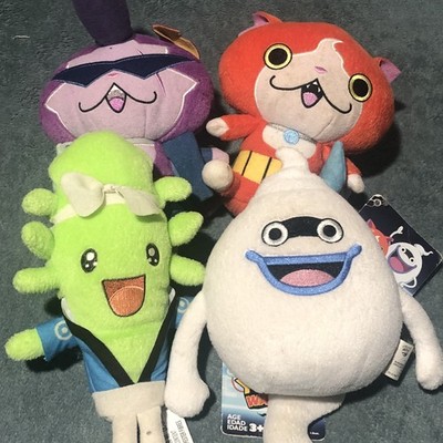 Hasbro Yokai Yo-Kai Watch Plush Set/Lot Jibonyan Whisper Shogunyan Some Tags