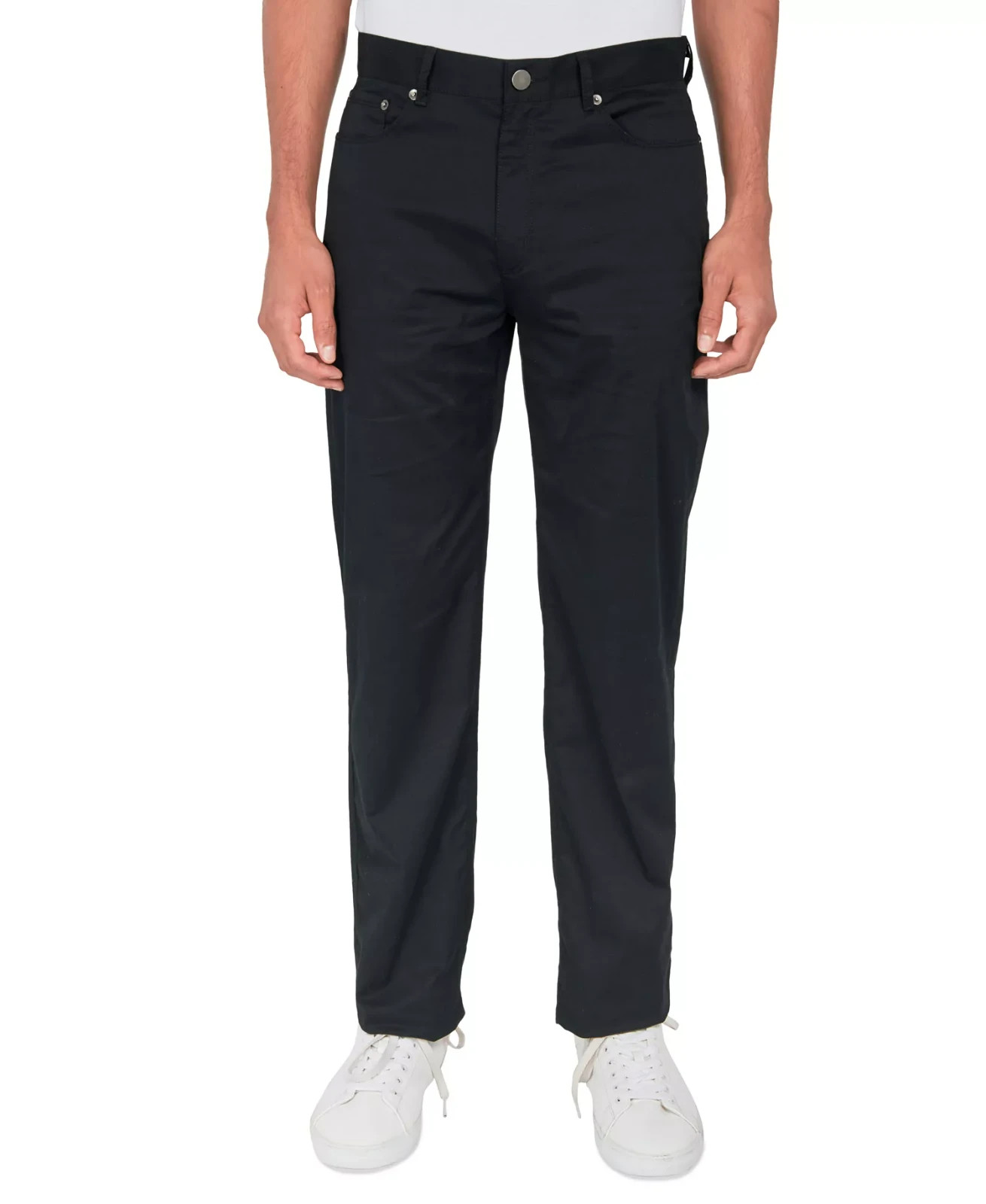 Society of Threads Regular Fit 5 Pocket Pants Men's 38 Navy Solid Button Zip