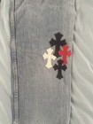 Chrome Hearts Levis Denim Jeans Patches White Red Dark Blue VIP ORDER — photo 3