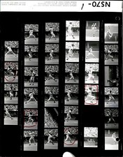 LD323 1971 Original Contact Sheet Photo RALPH GARR BRAVES - REDS TOMMY HELMS