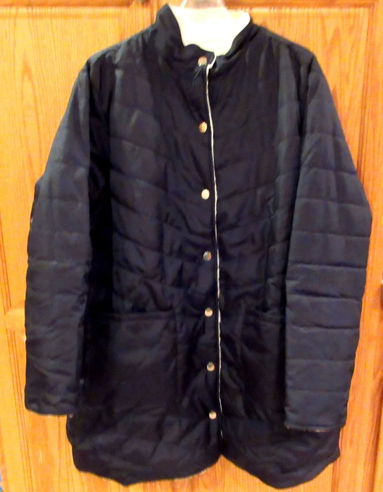 WOMAN WITHIN~REVERSIBLE PUFFER COAT~NWT size 1X 2X 3X~Jacket~Fleece - Image 2 of 4