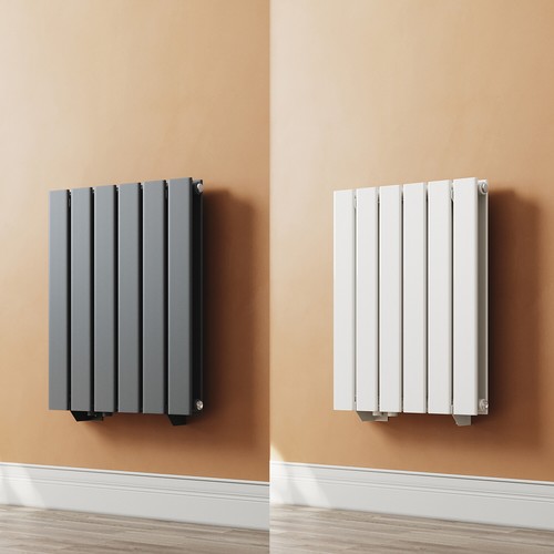 Flachheizkörper Klein Badheizkörper Doppellagig Paneel Heizkörper Anthrazit/Weiß - Bild 26 von 34