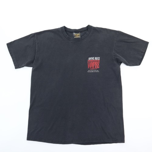 Vintage Anne Rice Interview with the Vampire Movie Promo T-Shirt Faded Black L  - Picture 1 of 8