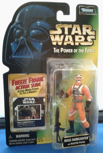 Star Wars Biggs Darklighter with Blaster Pistol, POTF Freeze Frame green card - Picture 2 of 6