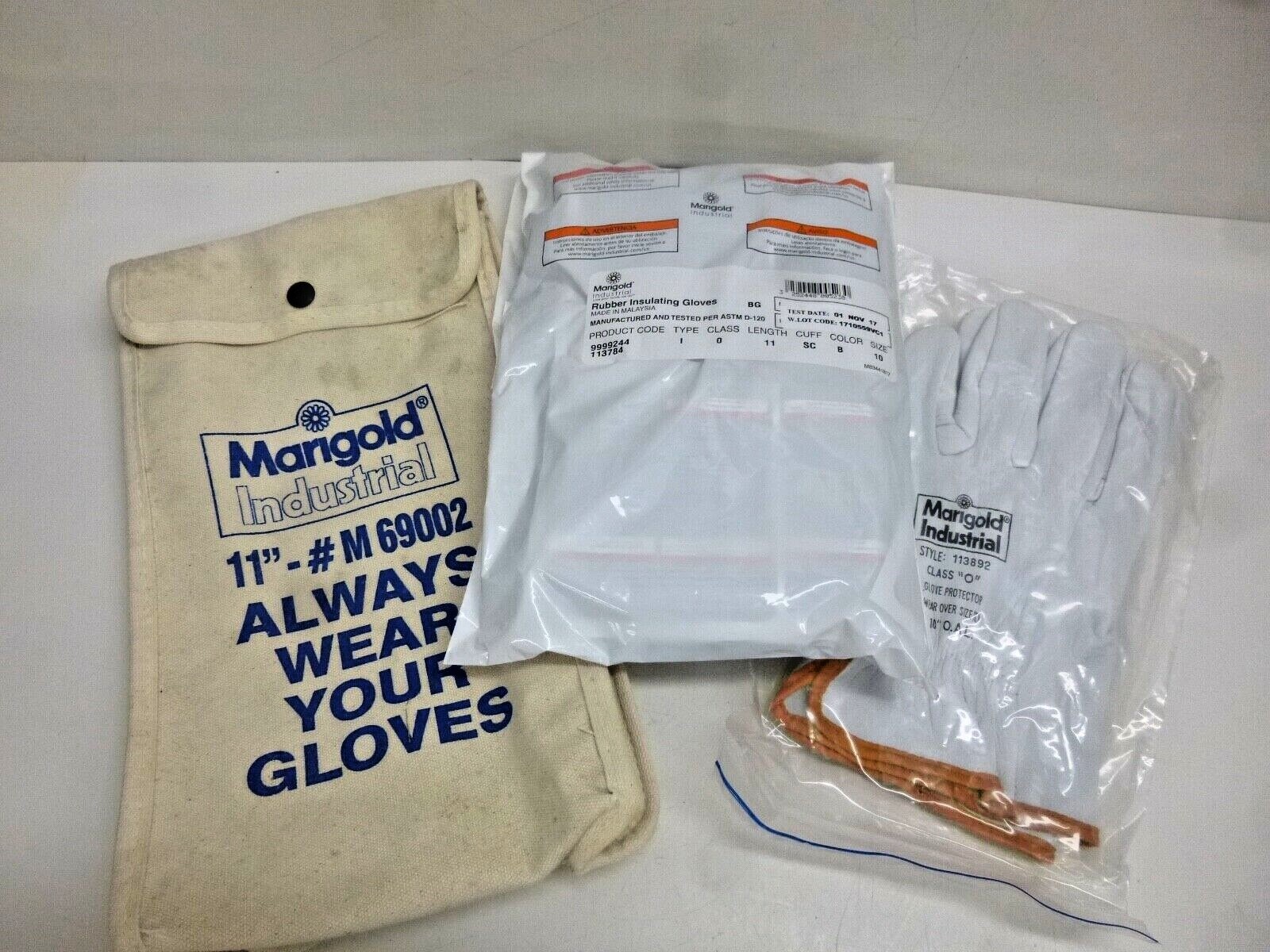 NEW MARIGOLD Electrical Gloves, Leather, Black, 10, CL0B11"KIT, Black eBay