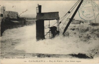 CPA AK MAROKKO Casablanca - Raz de Gezeiten - Eine gute Welle (1082596)