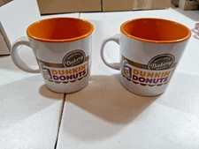  Set Of 2 Dunkin' Donuts Original Ceramic Coffee Cup Mug  14 oz