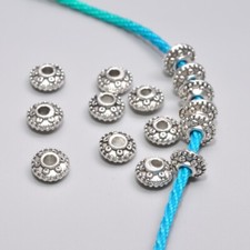 30pcs tibetan silver necklace bracelet bead charm spacer beads bead