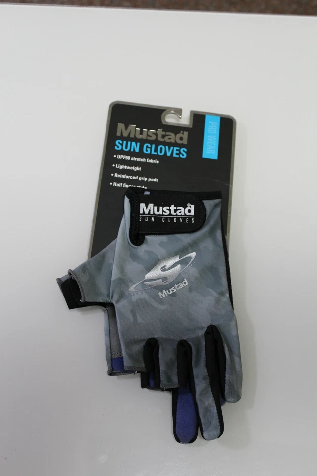 MUSTAD HALF FINGER STYLE SUN GLOVES FISHING GLOVES GL003