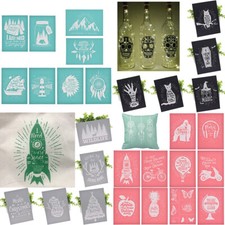 DIY Silk Screen Printing Stencil for Fabric, Wood, Ceramic, T-Shirts, Chalkboard