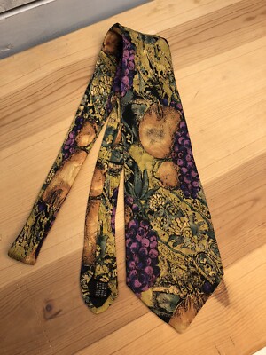 NWOT - C. Dubya - Men's Purple & Green Silk Neck Tie - 56'' X 4'' - 224
