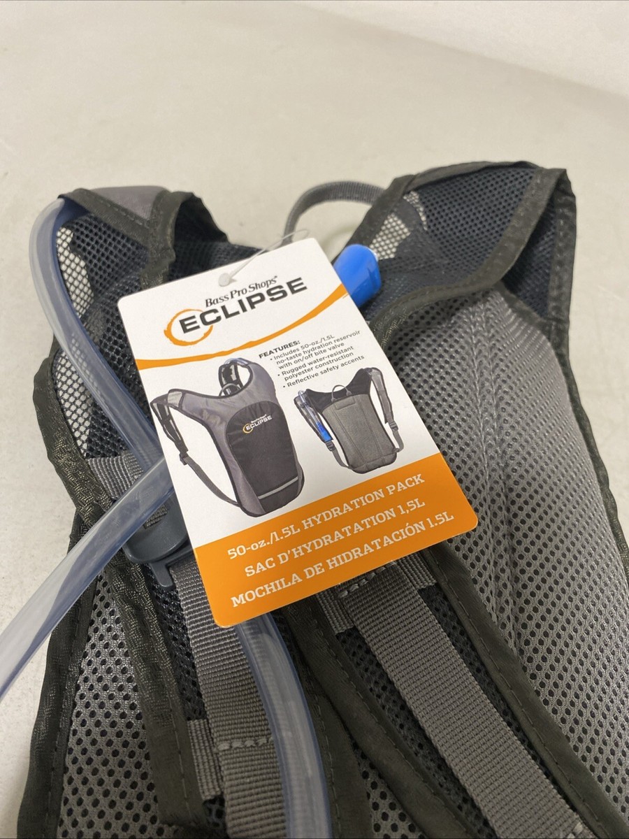 Eclipse Bright Blue Hydration Pack with Gray Accents Bass Pro Shops Eclipse 1.5L Hydration Fluids Backpack Gray  main image 4