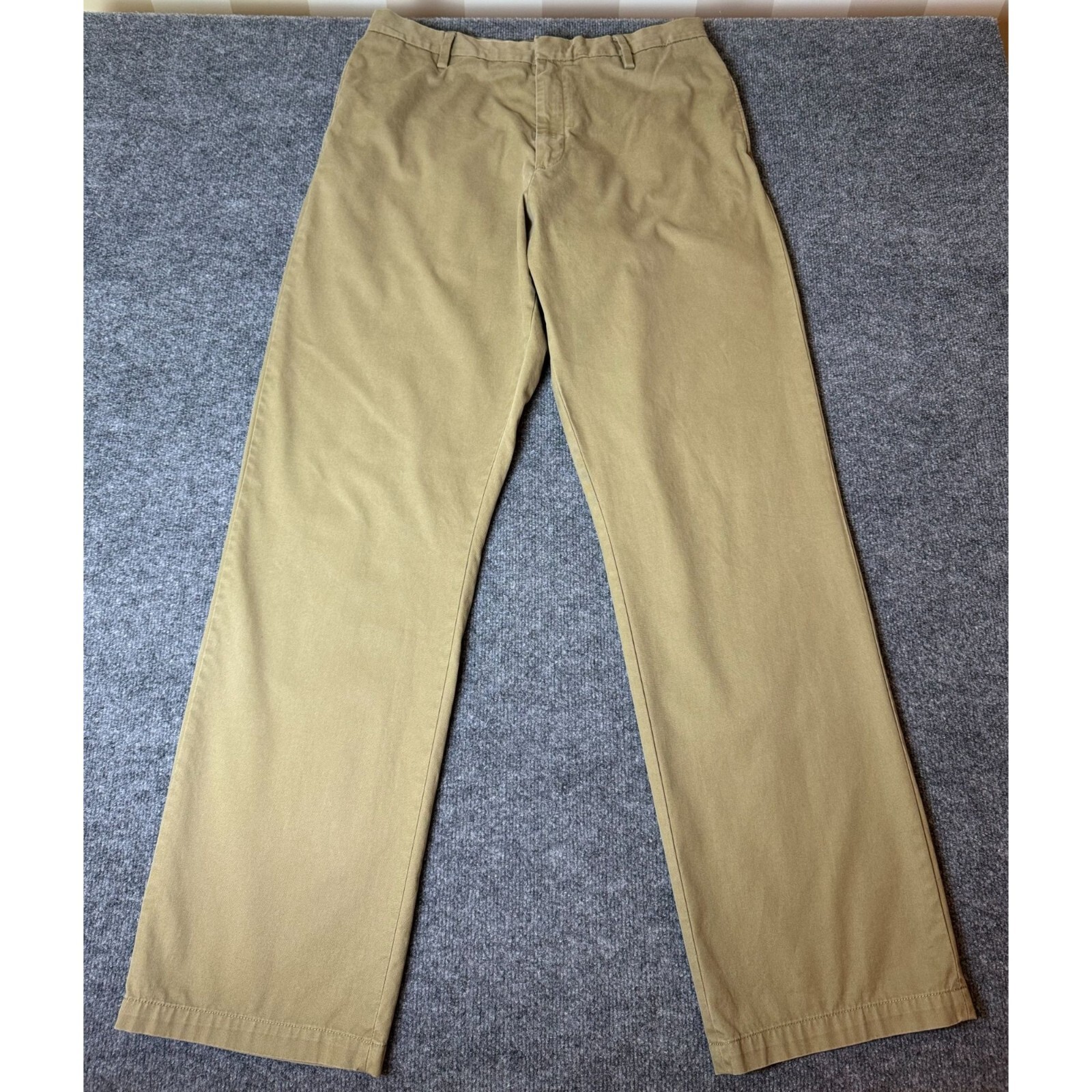 Banana Republic Pants Mens 36x35* Tan Gavin Chino Flat Front 100% Cotton Trouser