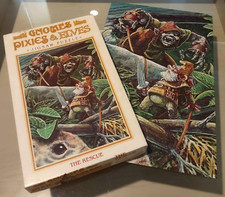 Gnomes Pixies And Elves THE RESCUE Vintage Fantasy Jigsaw Puzzle 1979 Orc Goblin