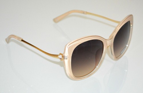 OCCHIALI da SOLE donna BEIGE ORO aste dorate strass темные очки sunglasses  BB24 | eBay