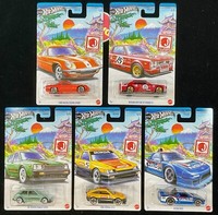 1:64 Hot Wheels J-Imports 5 Car Set, Jdm Nissan Skyline, Toyota, Nsx , Honda