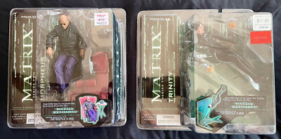 The Matrix Reloaded Action Figures: Morpheus Chair & Trinity Falls BRAND NEW