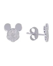 DISNEY Mickey Mouse Head Icon Stud Earrings in 925 Sterling Silver