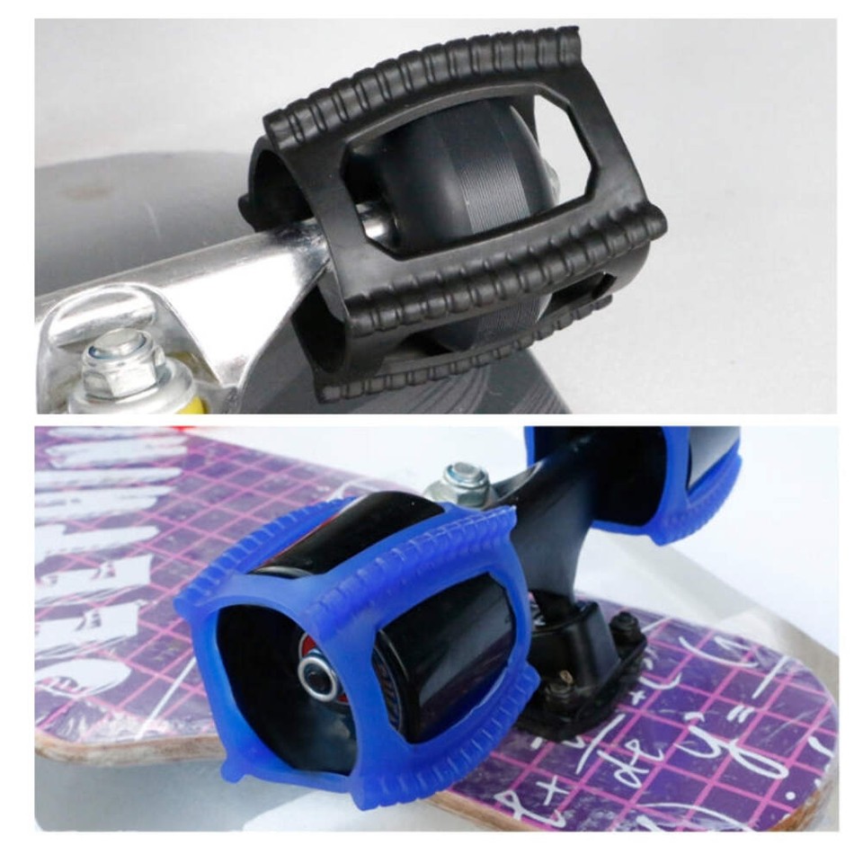 4pcs /Set Skate Beginner Skateboard Wheel Cover Practicing Fixed