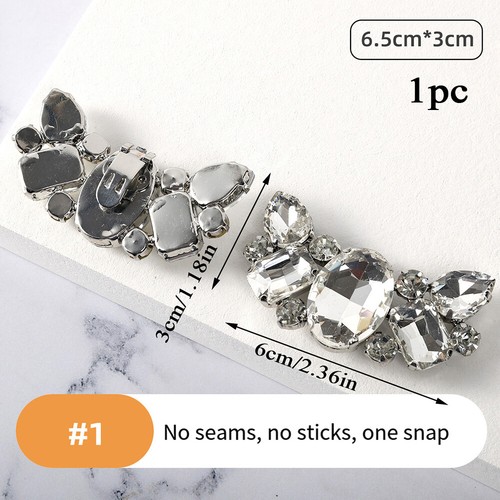 Shoes Buckles Bridal Shoes Decorations Crystal Bowknot Charms Jewelry 1Pc DIY - Picture 12 of 21
