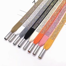1X Bling DIY Rhinestone Shoelaces Hoodie Rope Drawstring Strap Sneakers String