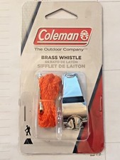 Whistle, Brass, Warning Signal, Lanyard Included, Coleman, The Outdoor Company