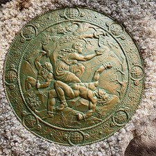 Loki's Punishment (Marvel) - Engraved Antique Iron Bronze Shield 1890