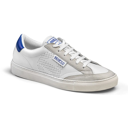 Sneakers S-Time smart casual Bianca/Azzurra N.43 in pelle sintetica e foderata