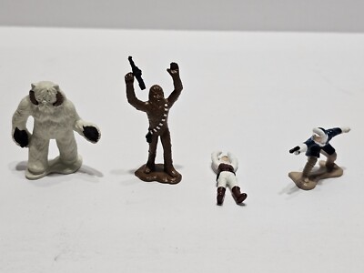Vintage 1982 Star Wars Micro Collection Die Cast Hoth Wompa Chewbacca Lot Clean!