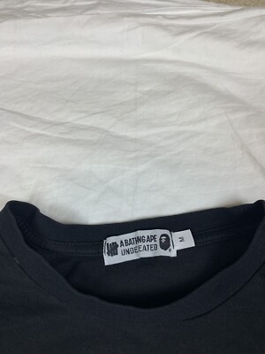 A BATHING APE X UNDEFEATED BLACK 100% COTTON T-SHIRT 'UNDEFEATED