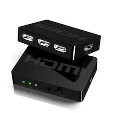 HDMI Switch 3x1 HD 1080P HDMI Video Switcher 3 In 1 Out Remote Control Adapter