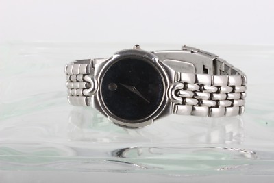 MOVADO 腕時計(クォーツ) シルバー/ブラック MOVADO 1041103 SWISS BLACK DIAL WATCH 2871 | eBay