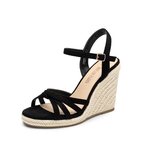 Women Casual Wedge Sandals Ankle Strap Open Toe Platform Espadrille Sandals - Picture 3 of 29