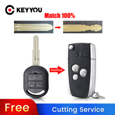 KEYYOU BLADE CUT by PHOTO Modified Flip Car key For Chevrolet lachetti For Buick